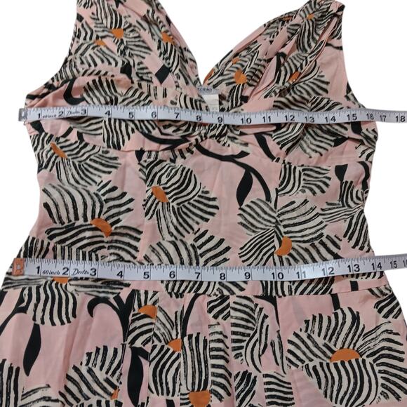 MOSCHINO Pleated Midi‎ Dress Small Cottage Core Fairy Romantic Floral Pink Green - Picture 5 of 16